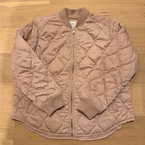 Old Navy Quilted Bomber Jacket in Blush